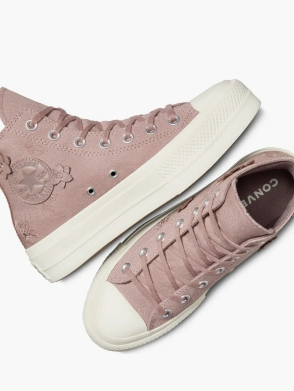 Converse Chuck Taylor All Star Lift High Top Sneakers- Floral Satin